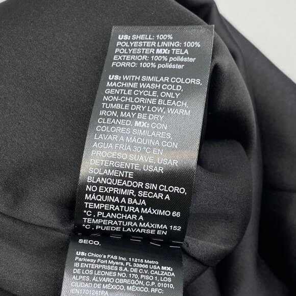 NEW WHITE HOUSE BLACK MARKET Women’s Floral Appliqué Mini Dress – Black – Size 4 - Picture 11 of 11